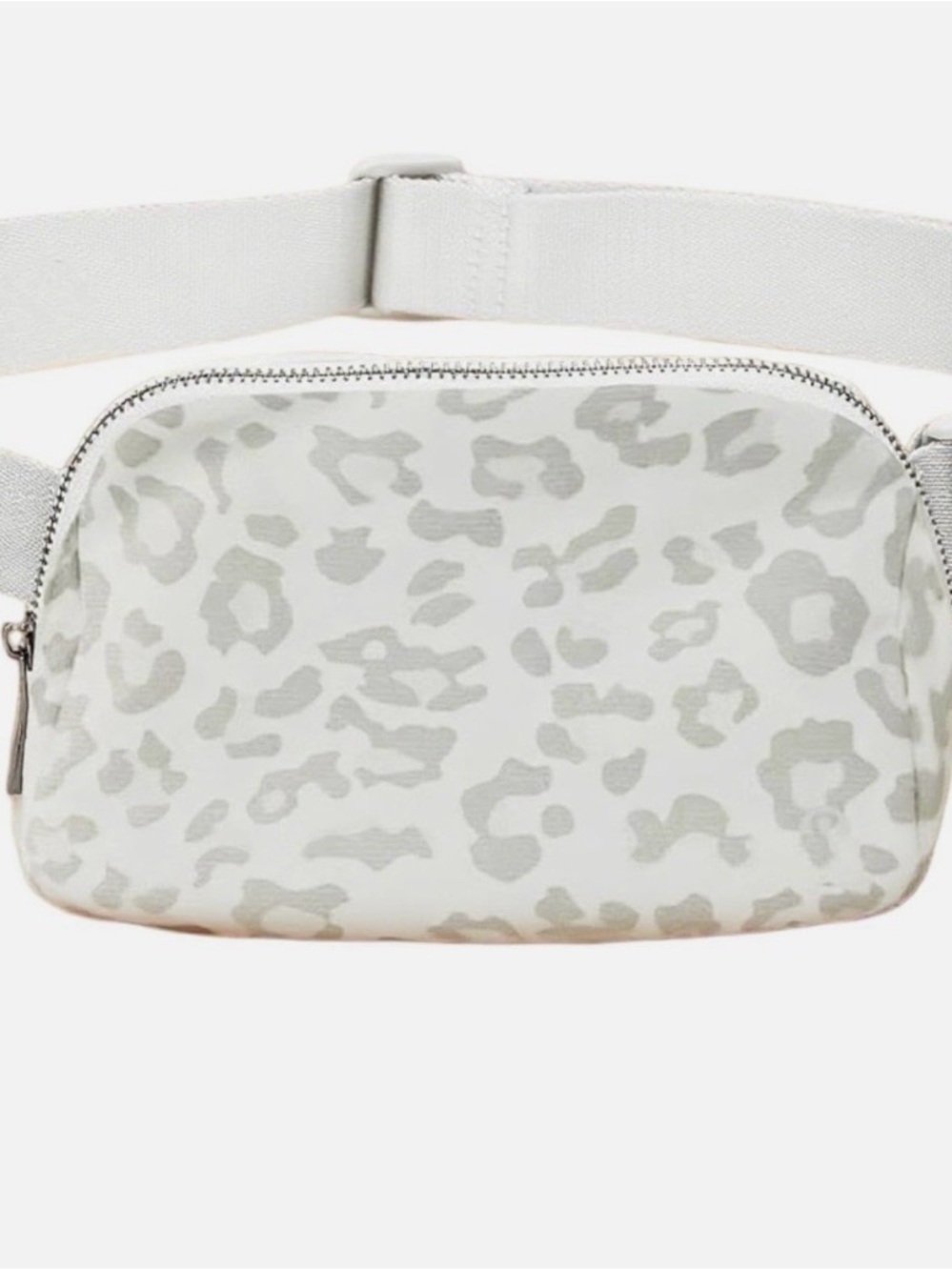 Neutral Leopard Print Crossbody Belt Bag
